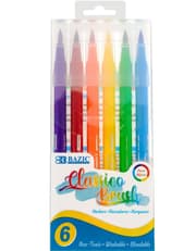 Bazic 6 Primary Colors Brush Markers product image