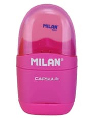 Milan Capsule Sharpener + Eraser, Assorted Colors product image
