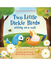 Two Little Dickie Birds Sitting On A Wall product image