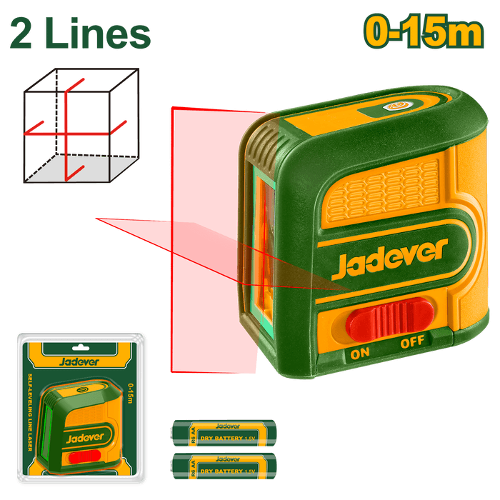Jadever Self-Leveling Line Laser (Red 2‑Line)