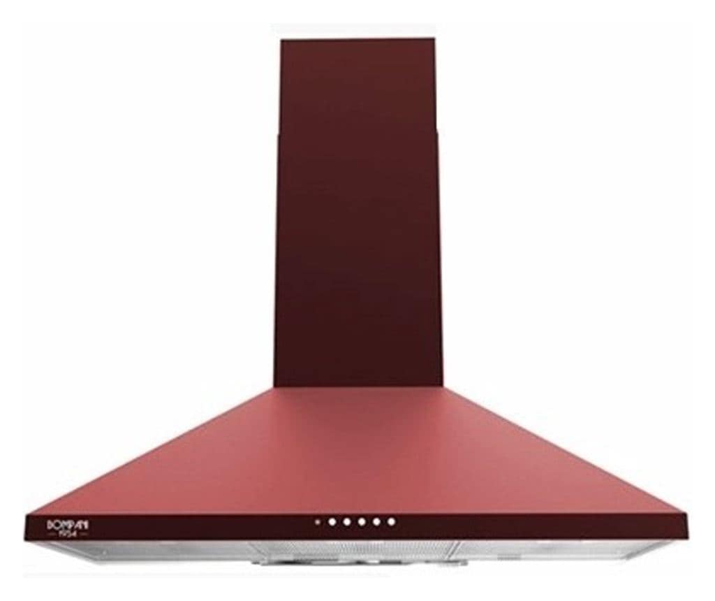 Bompani Decorative Wall Chimney Hood - Burgundy 90 cm