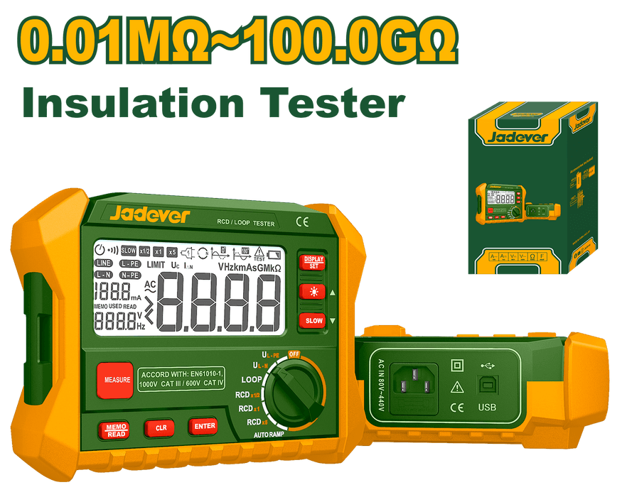 Jadever Electrical Insulation Tester (RCD/LOOP Tester)