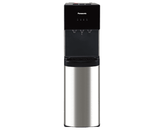 Panasonic Bottom Loading Water Dispenser with 3 Taps (Hot, Cold, Normal), High-Efficiency Compressor Cooling & Child Safety Lock - Black & Rose Gold (SDM-WD3438BG)