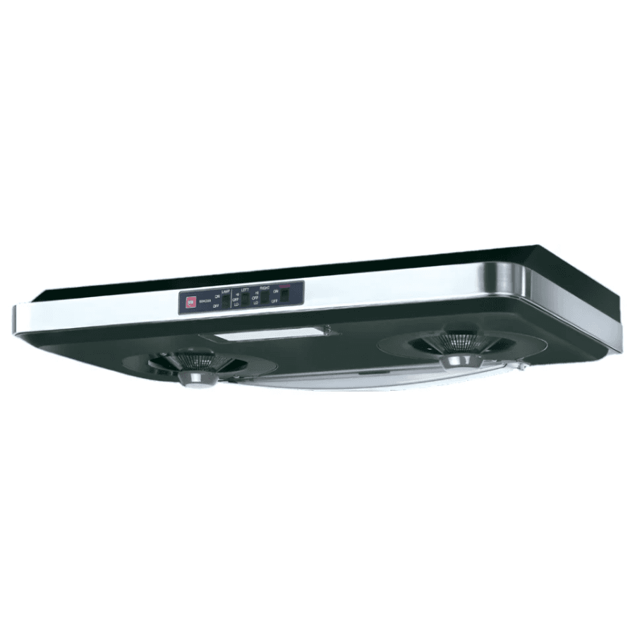 KDK 90cm Wall Mount Kitchen Range Hood with Twin Motor - Massive Suction Power, Professional Grease Filters & Sleek Stainless Steel Design for Large Kitchens