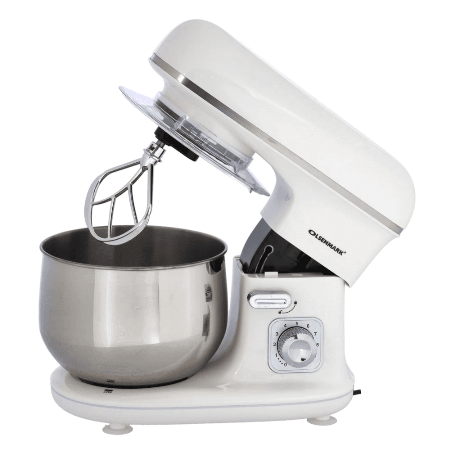 Olsenmark 5L Multifunction Stand Mixer 1100W OMSM2347 - Professional Kitchen Mixer with 6 Speeds, Pure Copper Motor & LED Light