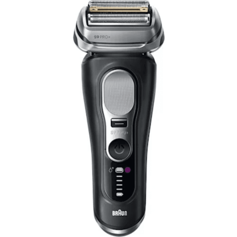 Braun Series 9 Pro+ Electric Shaver 9610s - Premium Wet & Dry Foil Shaver with Built-in ProTrimmer, Charging Stand & Travel Case - Precious Black