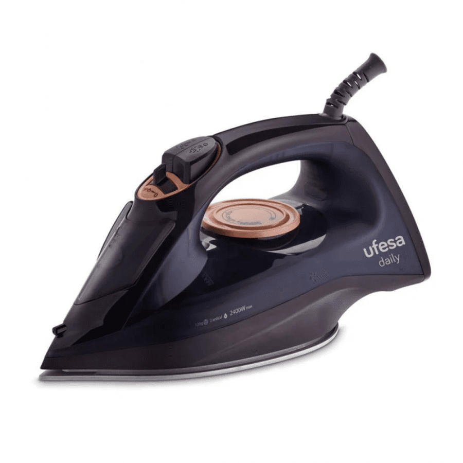 Ufesa PV1100C Daily Steam Iron - 2400W Power, Ceramic Soleplate, Vertical Steam Function & Anti-Calc System