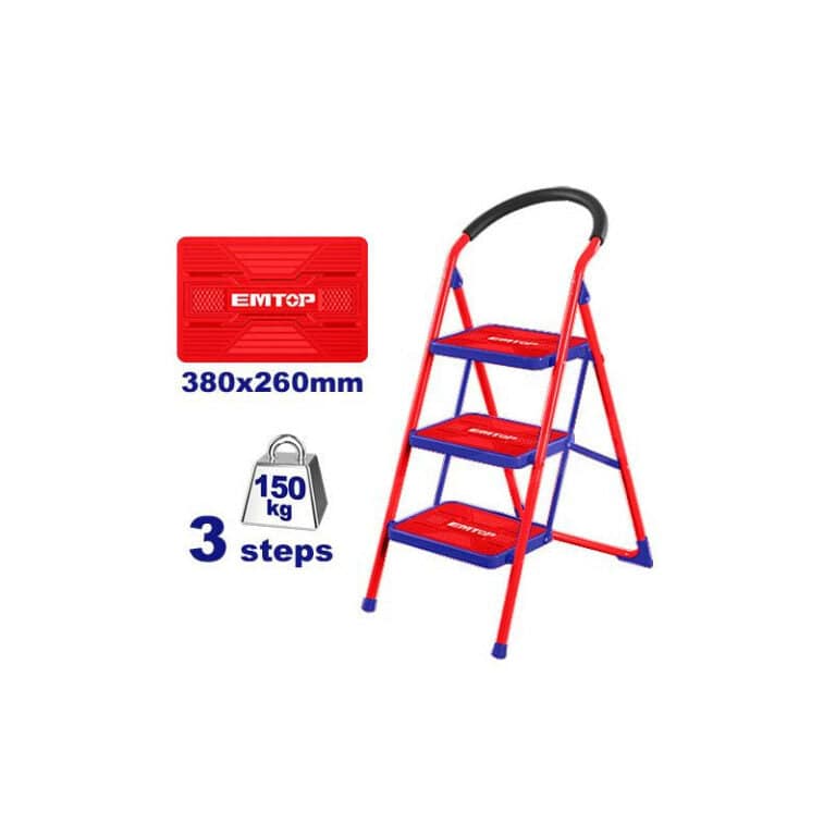 EMTOP ESLR1031 3-Step Wide Iron Ladder