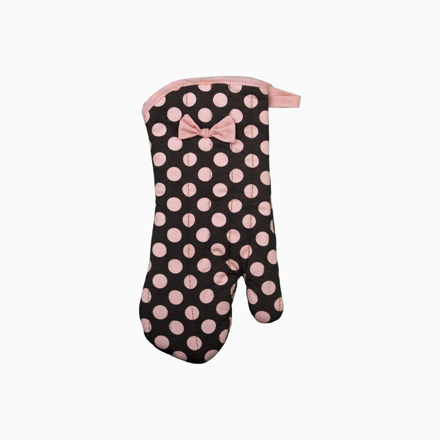 Jessie Steele Brown And Pink Polka Dot Oven Mitt
