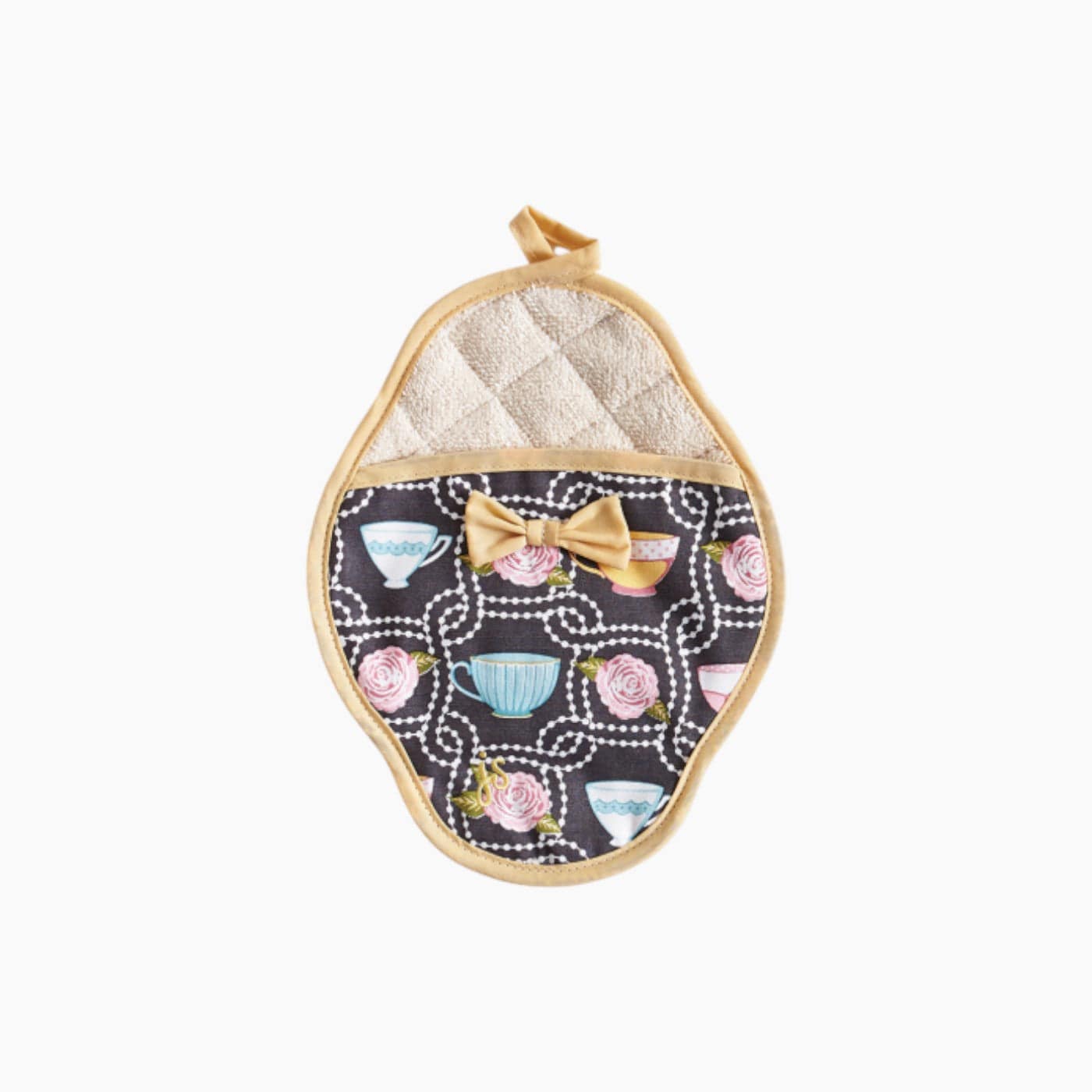 Jessie Steele Teacups Scalloped Pot Mitt