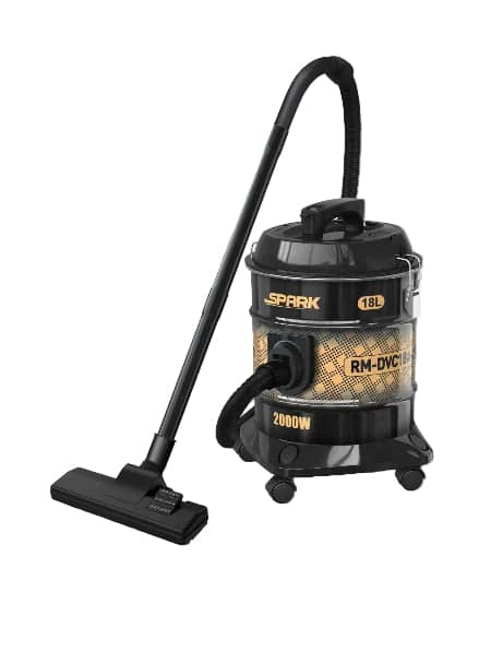 Spark Drum Vacuum Cleaner, 18Lit, 2000Watts, Black