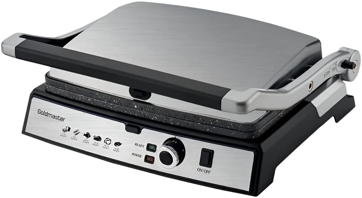 Gold Master Grill Heat Control Levels GRILL, 6Pices, 2000Watts, Silver