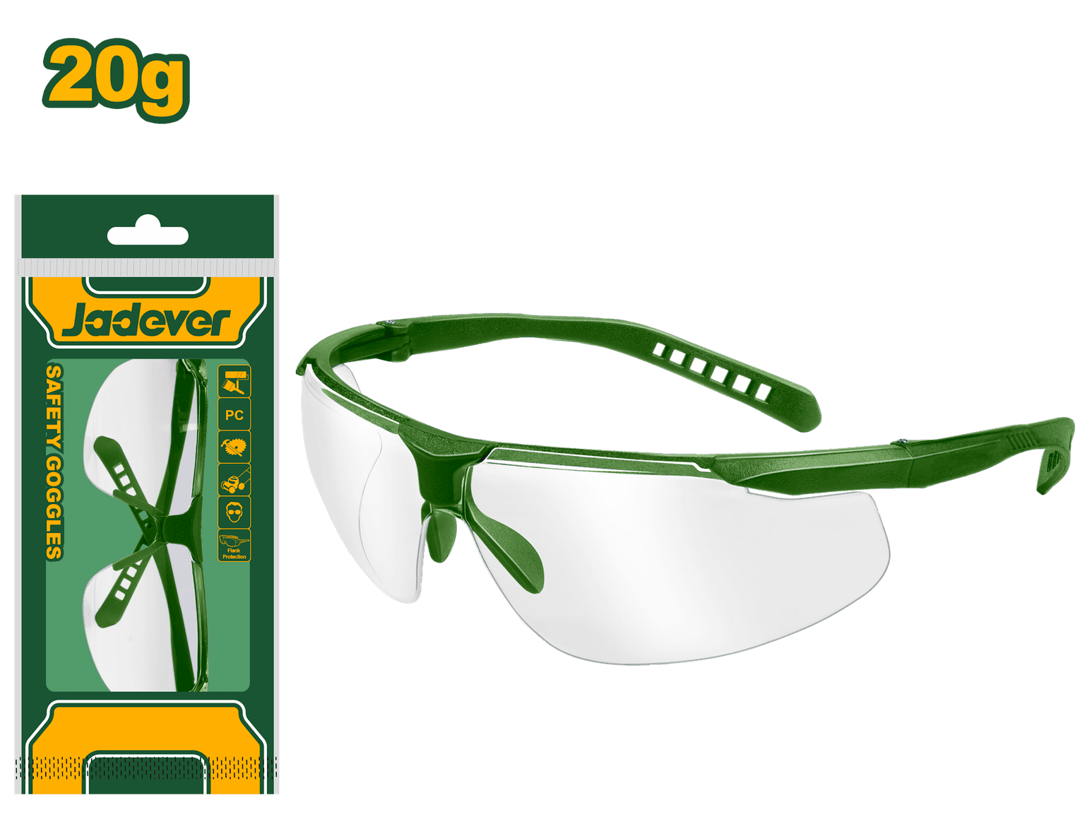 JADEVER Transparent Safety Goggles – 20g (JDSG1802)