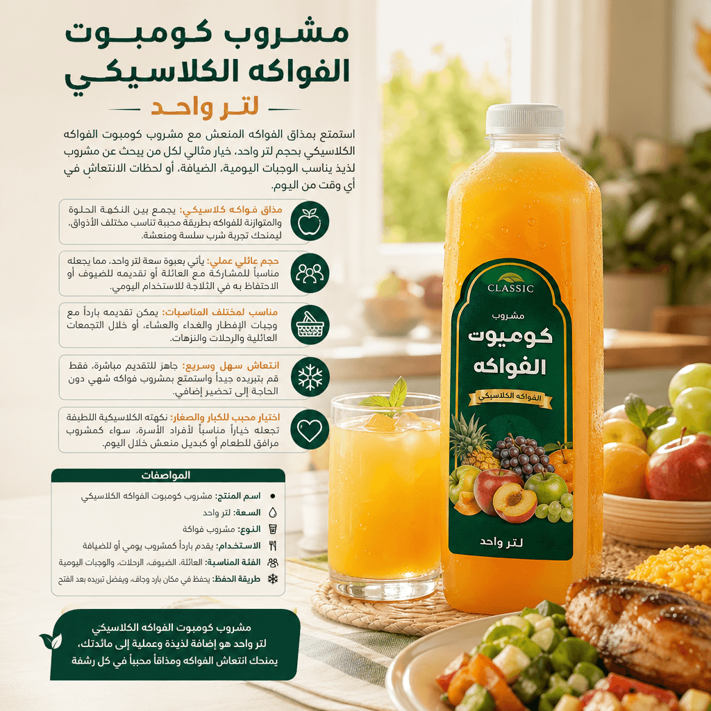 Classic Fruit Compote Drink 1 L