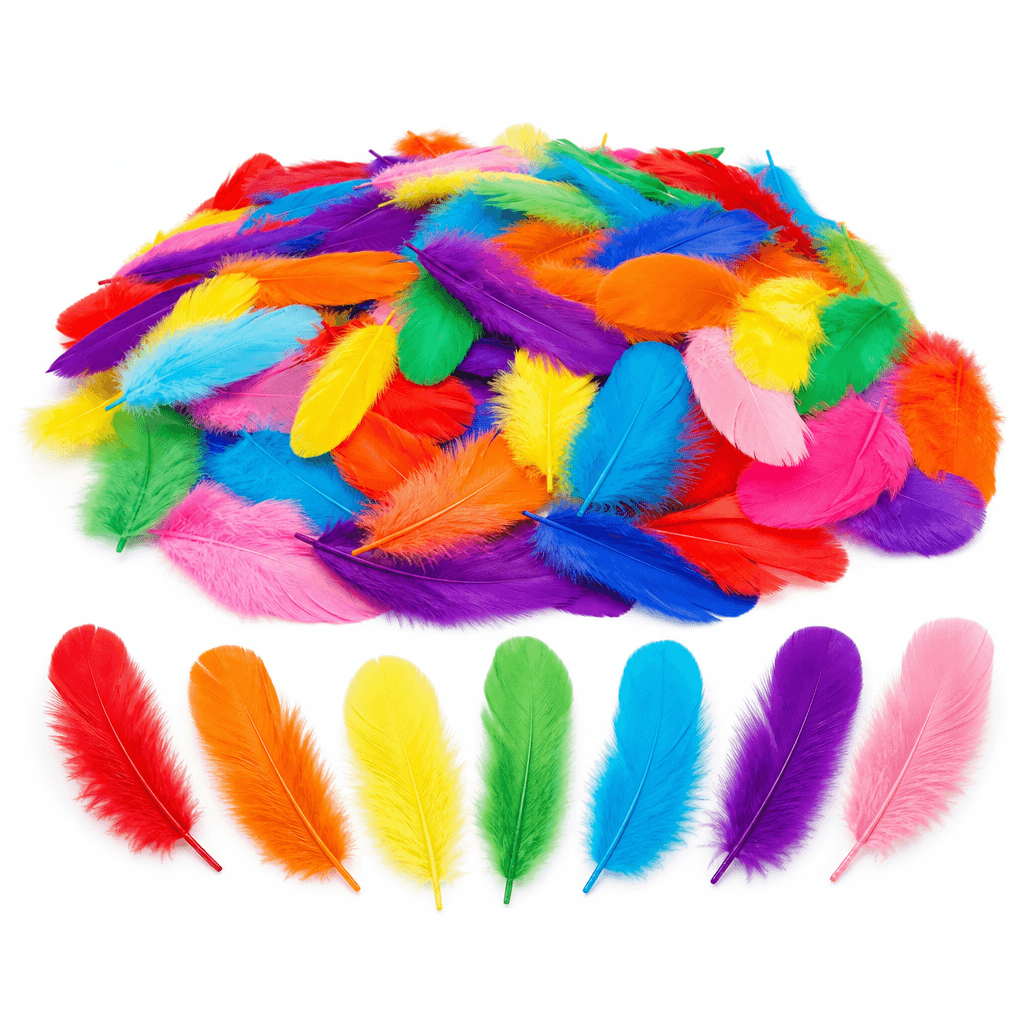 Kids Craft Feathers 200‑Pack