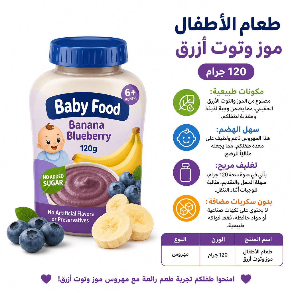 Baby Food Banana Blueberry 120g
