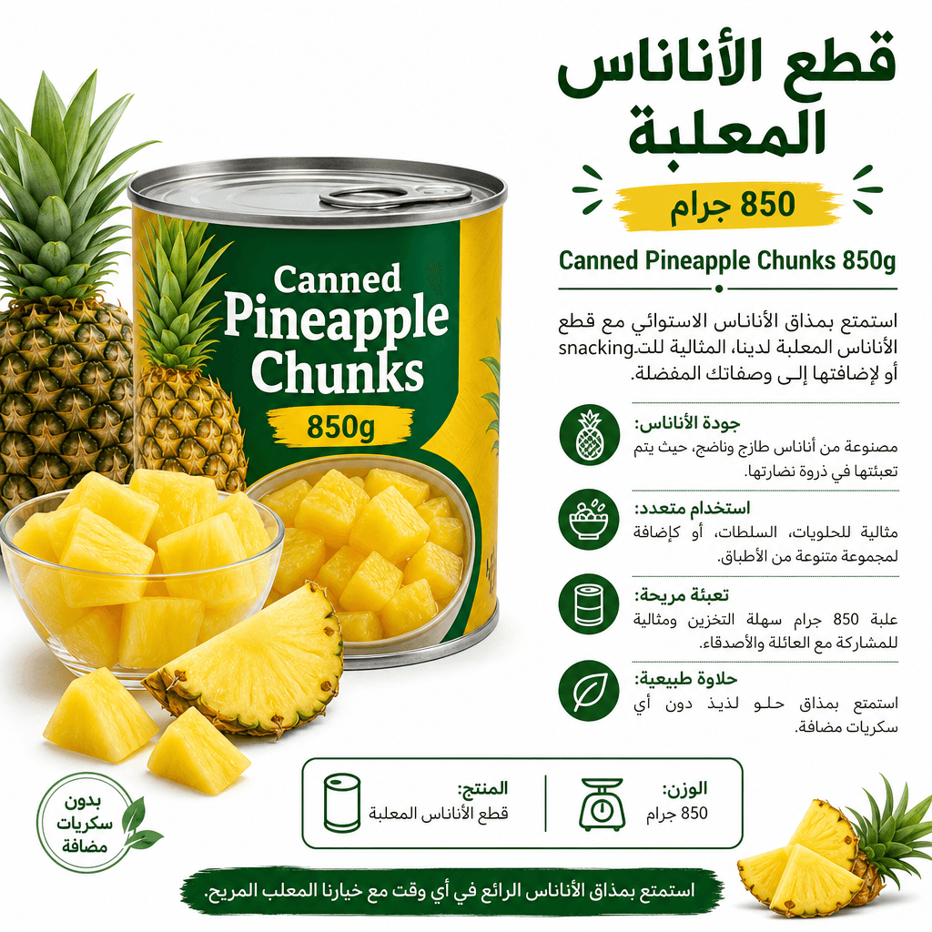 Canned Pineapple Chunks 850g